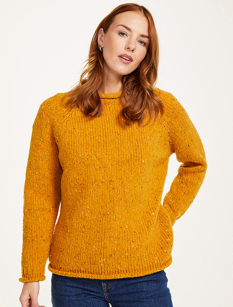 Ladies Roll Neck Wool Sweater - Starfish