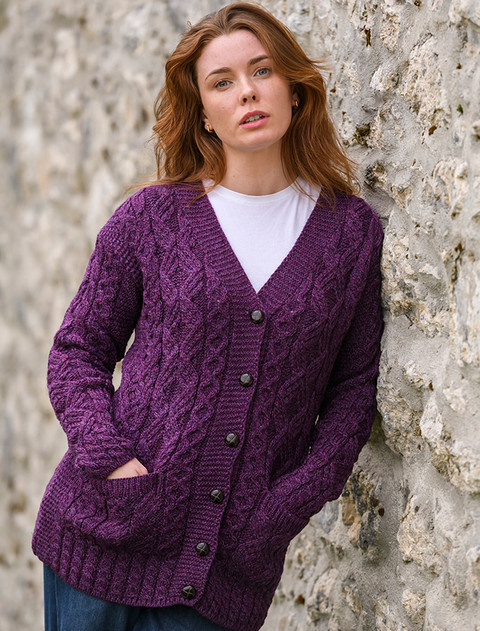 Women's Button Up Knit Cardigans | Aran Sweater Market