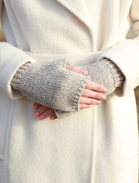 Super Soft Finger-less Mittens - Toasted Oat