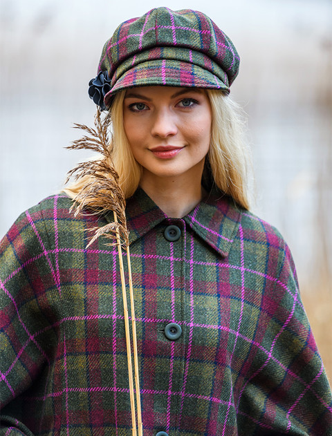 Red sales newsboy cap