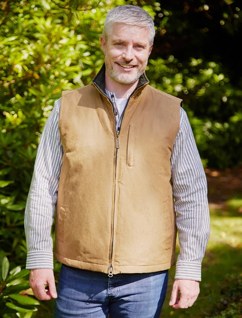 Men's West Cork Windproof Vest - Brown