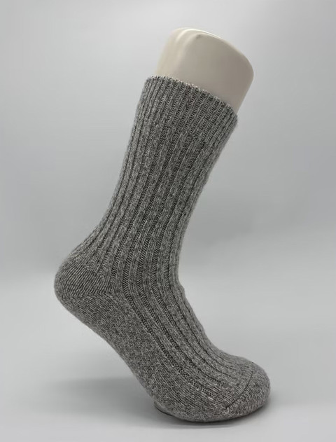 Ladies Irish Wool Socks - Light Grey