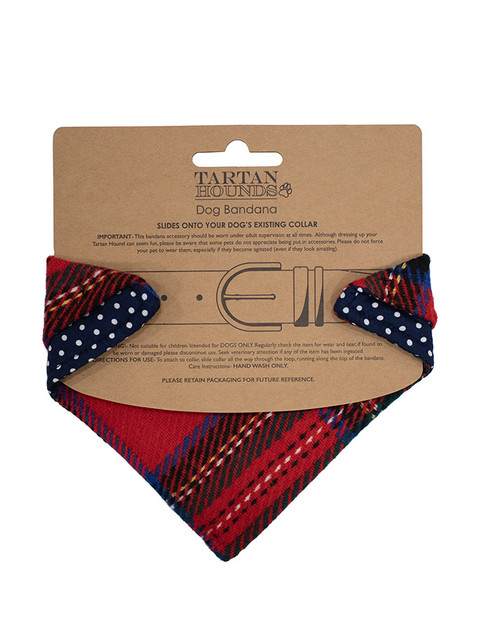 Irish Heritage Tartan Doggy Bandana - Red