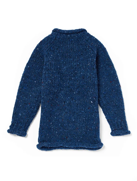 Kid's Roll Neck Sweater - Denim