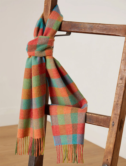 Lambswool Scarf - Multi Color Houndstooth | Foxford Woolen Mills Lambswool Scarf - Multi Color Houndstooth | Foxford Woolen Mills