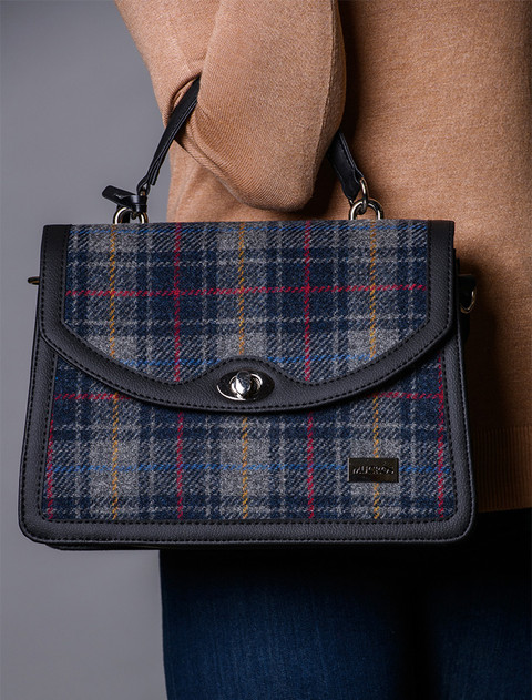 Orla Tweed Bag - Navy & Grey