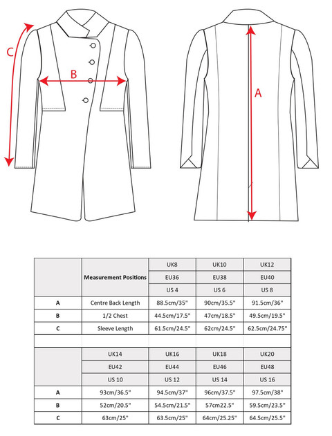 Isabella Tweed Coat - Denim Herringbone