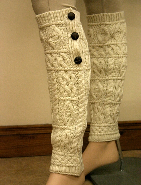 Merino Wool Aran Leg Warmers