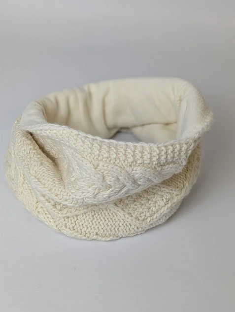 Neckwarmer Cable - with fleece lining