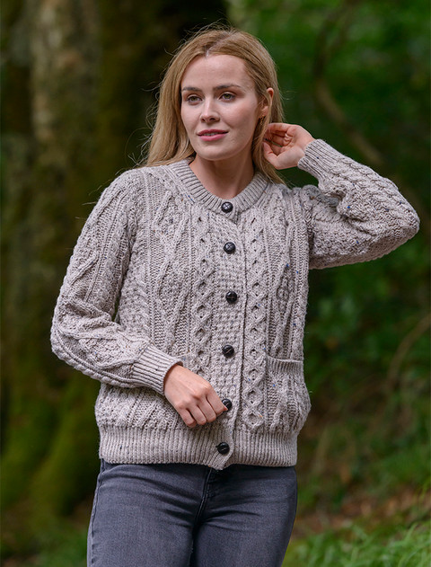L‎ad‎ie‎s Classic Heritage Aran Cardigan - Skiddaw