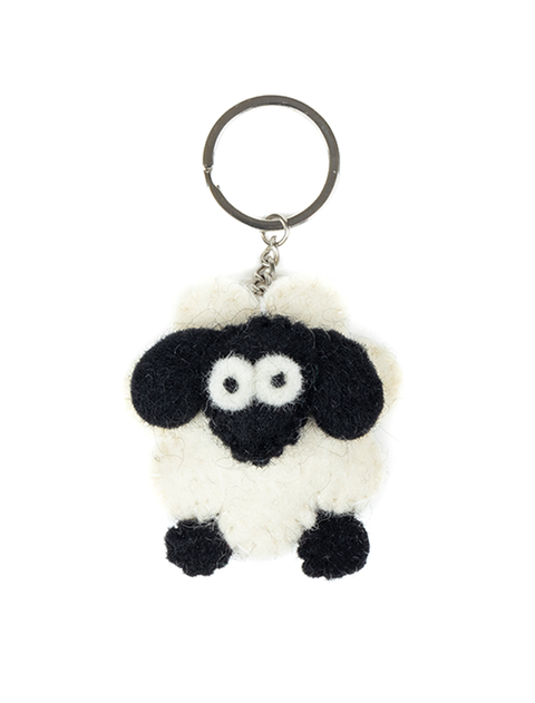 Keyring Felt Wool Sheep 
