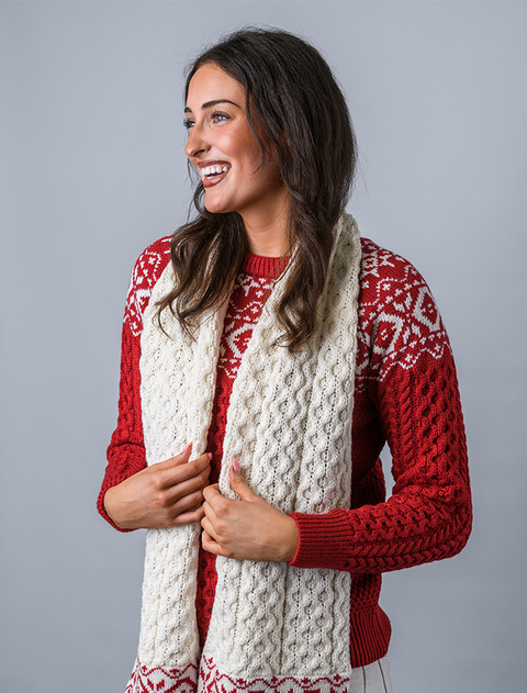 Aran Christmas Scarf