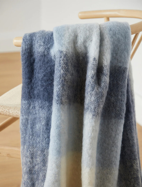 Mohair Throw - Hague Blue 