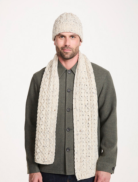 Aran Worsted Wool Scarf - Aran Nep