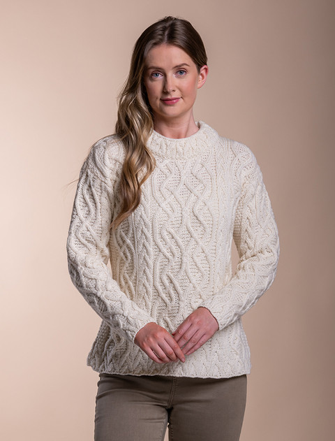 St.Bridget's Weave Sweater -  Natural White