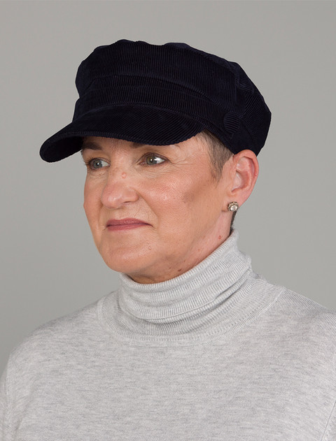 Wild Atlantic Skipper Cord Cap- Navy