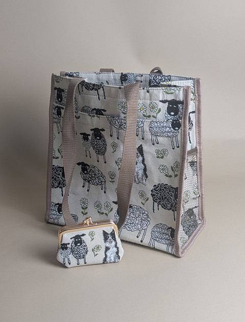 Sheep & Collie Shopper Bag & Purse Set