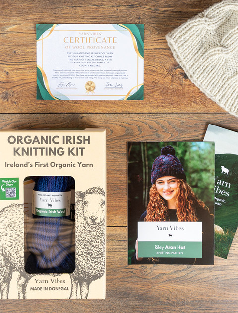 Riley Aran Hat Knitting Kit
