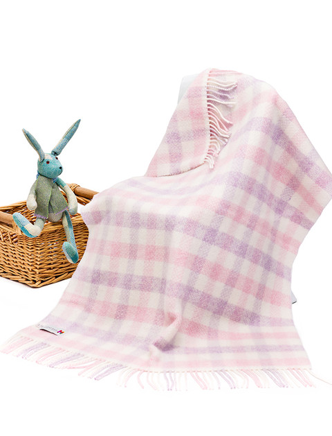 Wool Cashmere Baby Throw - Pink Lilac
