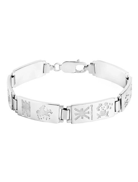 Silver History Of Ireland Six Link Bracelet