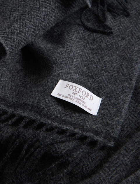 Lambswool Scarf - Graphite 