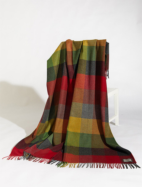 Lambswool Throw - Forest Drive Check