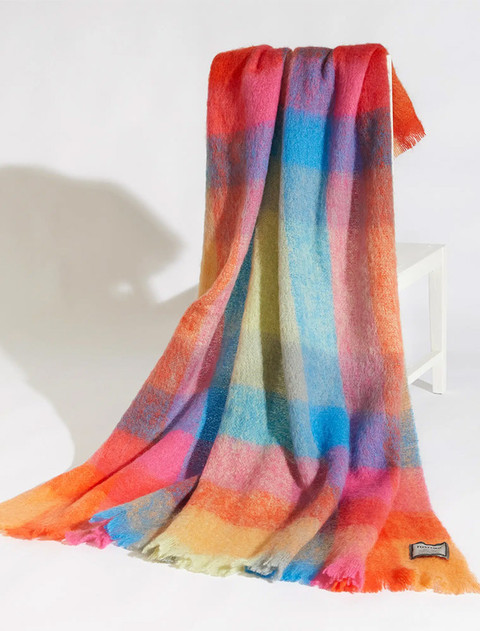 Mohair Throw - Multi Color