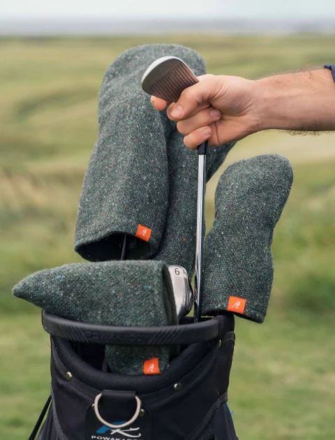Éanín Tweed Driver Cover - Fairway Green