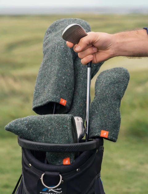 Éanín Irish Tweed Hybrid Cover – Fairway Green