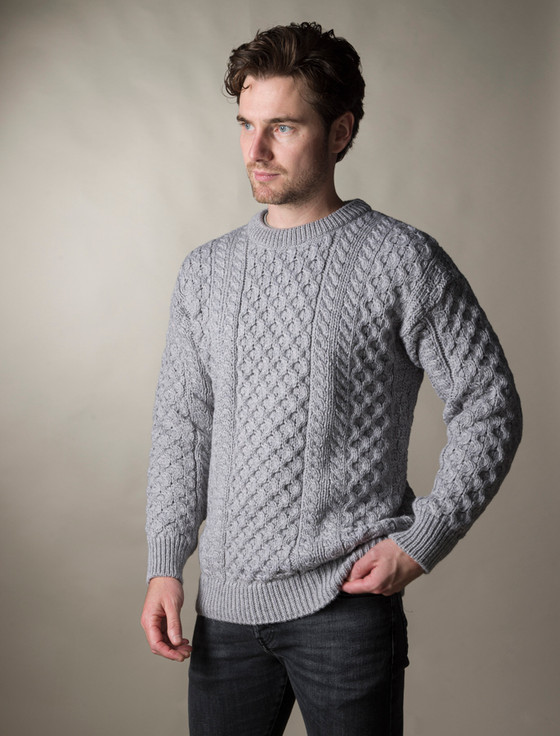 Mens Wool sweater | Irish wool sweater | Heavyweight Aran