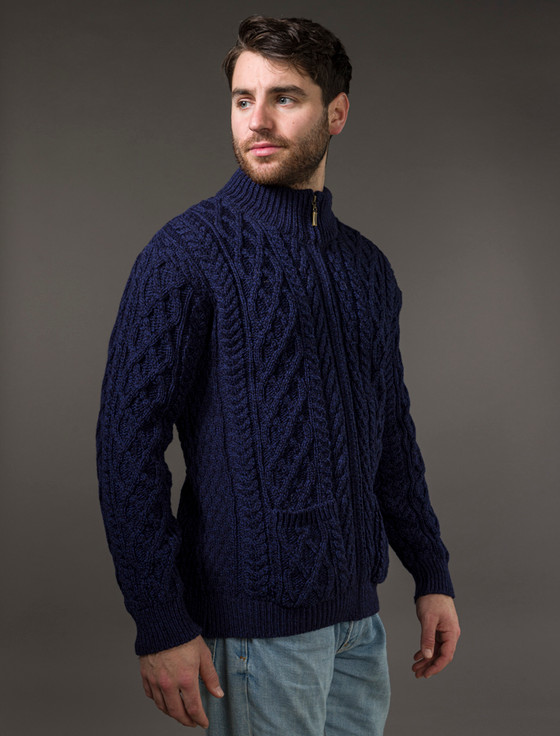 Mens Cable Knit cardigan | Mens Cardigan Sweaters