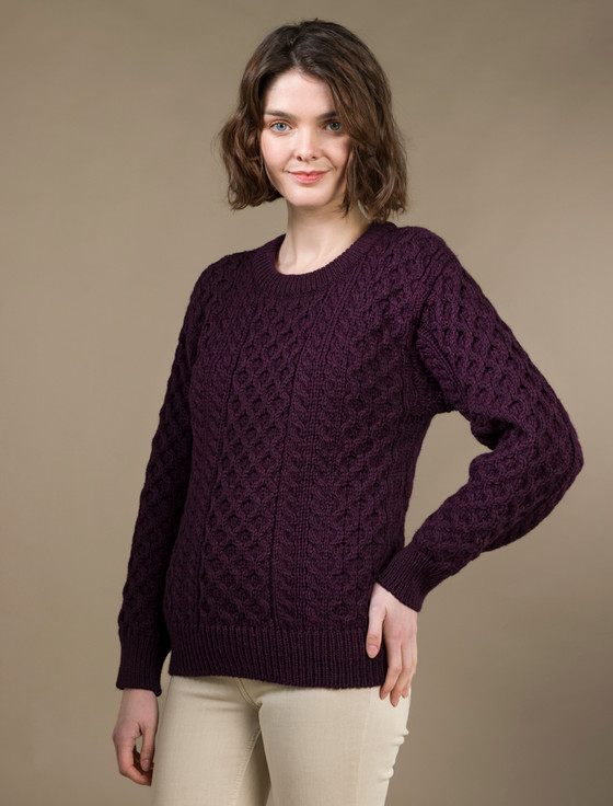 Womens Traditional Aran Wool Sweater | Aran Sweater Market