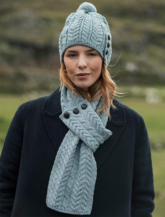 Aran Loop Scarf - Misty marl