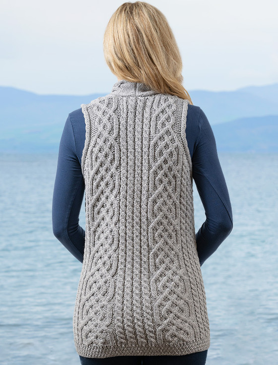 Cable Aran Waistcoat | Ladies wool 