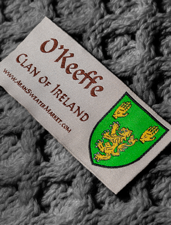 O'Keeffe Clan Scarf, Cable knit Scarf,