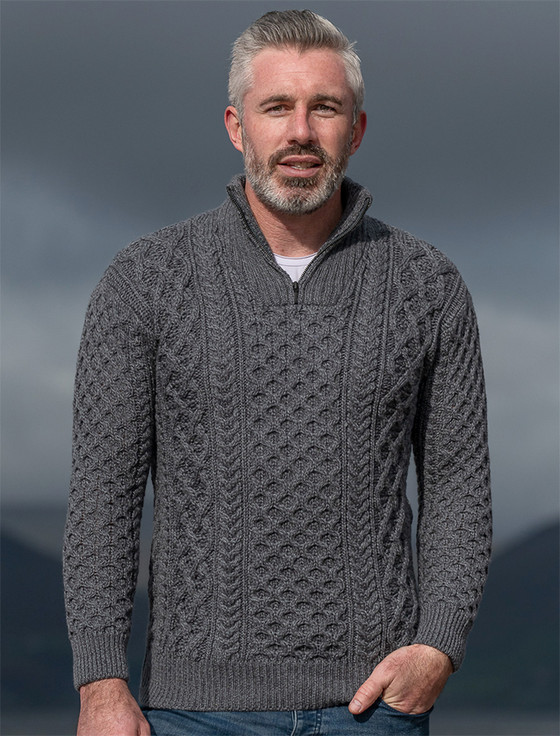 Heavyweight Merino Wool Aran Troyer | Aran Sweater Market