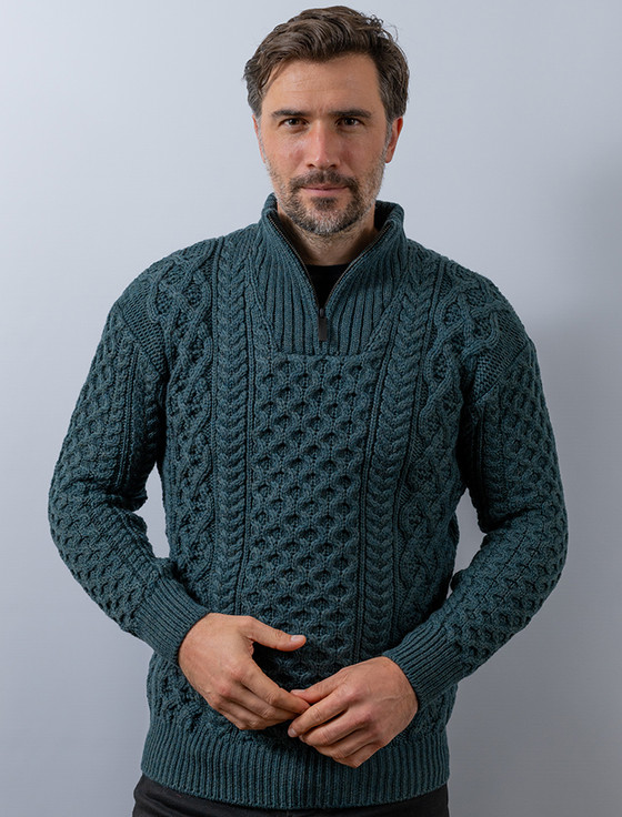 Heavyweight Merino Wool Aran Troyer | Aran Sweater Market