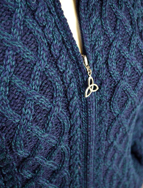 Plated Coat with Celtic Zip | Aran Sweater Market