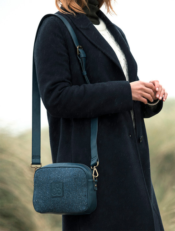 Kerry Tweed Traditional Handbag - Midnight Blue 