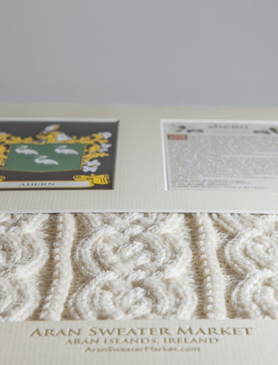 Ahern Clan Aran & History Display | Original Ahern Name Pattern
