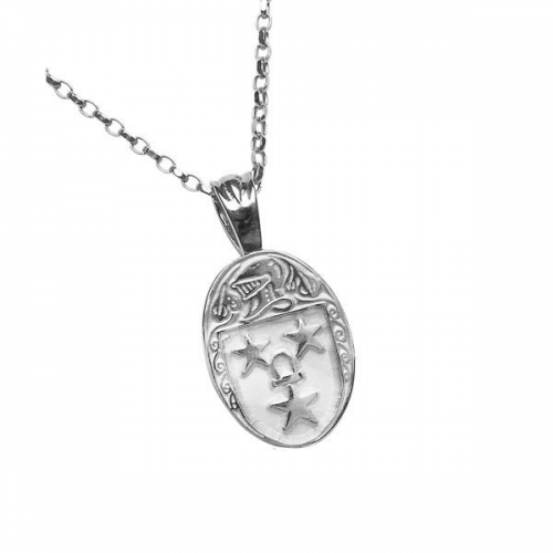 Murray Clan Official Oval Pendant Sterling Silver