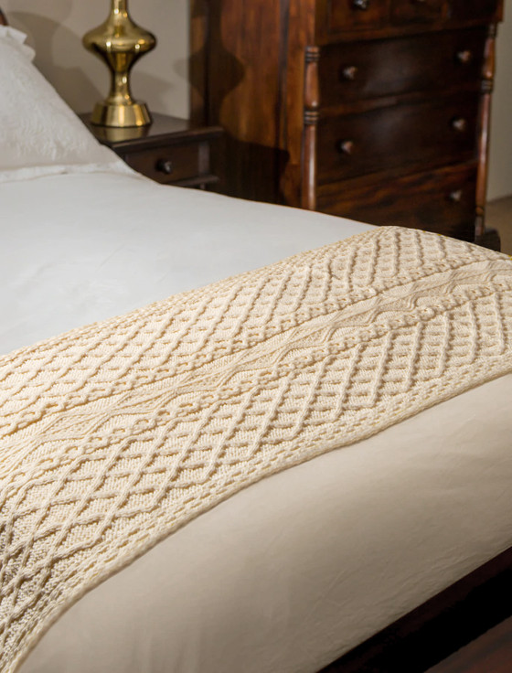 Maloney Clan Aran Bed Runner
