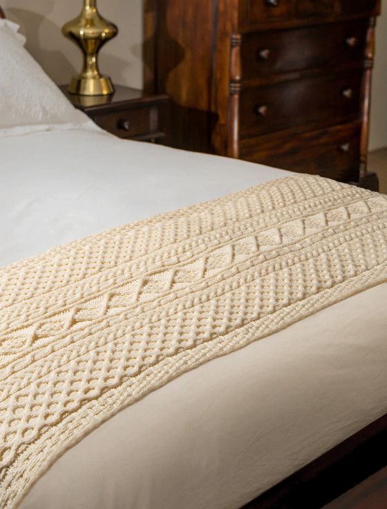 Mahony Clan Aran Bed Runner