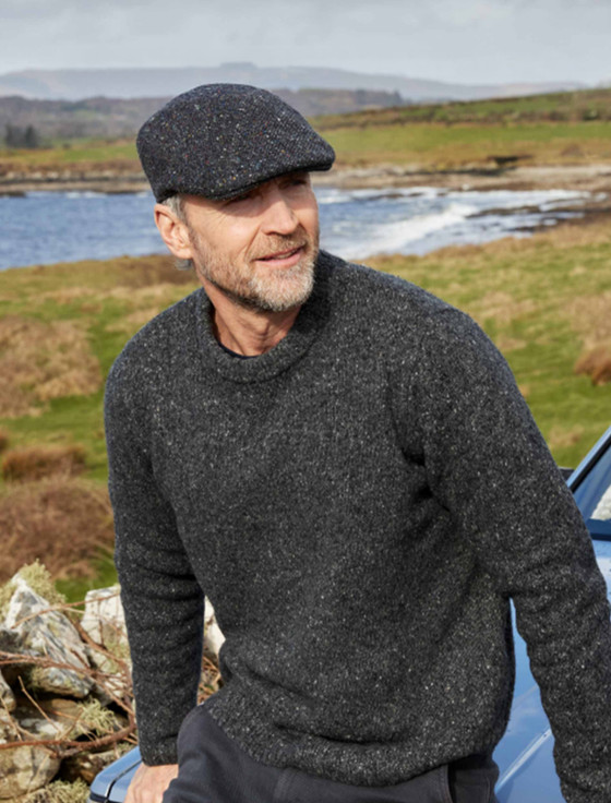 Donegal Touring Cap - Black Herringbone