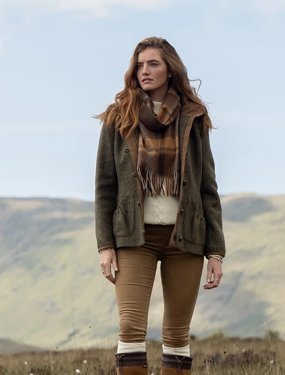 Bracken Ladies Tweed Jacket - Heath