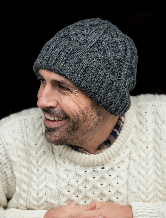 Men's Aran Super Soft Merino Wool Hat from Aran Sweater Market