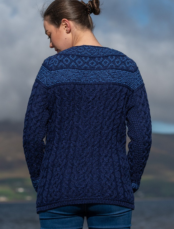 Women's Merino Fair Isle Sweater With Pockets | Aran Sweater Market