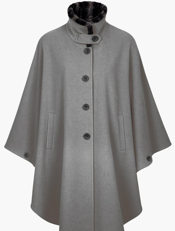 ジャケット・アウター lm22aw SHAWL COLLAR CAPE COAT SHADE GRAY LIDNM（リドム）の「SHAWL COLLAR REVER COAT（その他アウター
