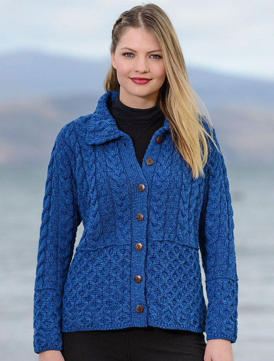 Honeycomb Button-Up Cardigan [Free Express Shipping Offer]