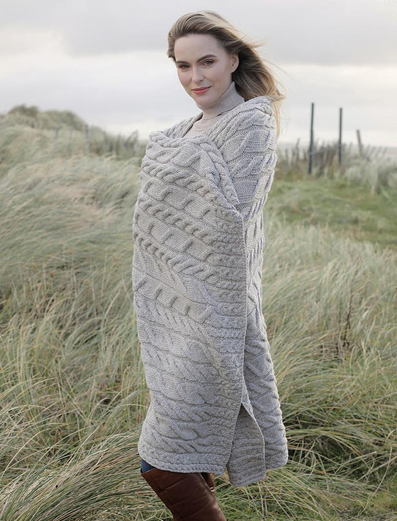 Super Soft Aran Throw - Toasted Oat
